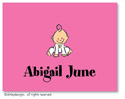 Dinky Designs Foldover Notes - Baby Steps - Girl