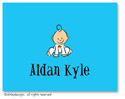 Dinky Designs Foldover Notes - Baby Steps - Boy
