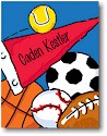 Dinky Designs Foldover Notes - Sports fanatic