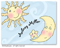 Dinky Designs Foldover Notes - Soleil et lune