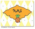 Dinky Designs Foldover Notes - Pineapple Argyle (NCV-022P-SP)