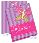 Dinky Designs Foldover Notes - Purple Polka Dotted Butterfly (NC-868P)