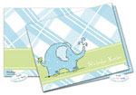 Dinky Designs Foldover Notes - Baby Blue Elephant (NC-869B)