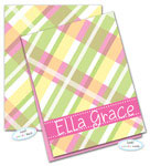 Dinky Designs Foldover Notes - Addie Plaidie - Pink & Green (NC-878A)