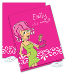 Dinky Designs Foldover Notes - Pink Bump/We're Pregnant! (NC-891P)
