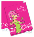 Dinky Designs Foldover Notes - Twins Pink Bump/We're Pregnant! (NC-892T)