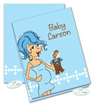 Dinky Designs Foldover Notes - Blue Bump/We're Pregnant! (NC-893B)
