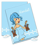 Dinky Designs Foldover Notes - Twins Blue Bump/We're Pregnant! (NC-894T)