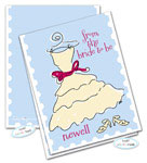 Dinky Designs Foldover Notes - Bridal Blue Stamp (NC-897B)