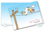 Dinky Designs Foldover Notes - We Met Online Love Birds (NC-920W)