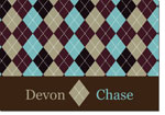 I'm Inkpressed Stationery - Argyle Teal (#FNC-1232)