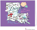 Inviting Co. - Stationery/Thank You Notes (Louisiana Map)