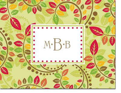 Chatsworth Just Exquisite - Stationery/Thank You Notes (Autumn Leaves) (DS-5954)