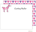 Kelly Hughes Designs - Stationery (Pink Poodle) (f339)