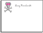 Kelly Hughes Designs - Stationery (Pink Skull) (f393)
