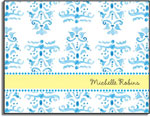 Kelly Hughes Designs - Stationery (Blue Damask) (n572)