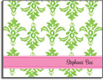 Kelly Hughes Designs - Stationery (Green Damask) (n573)