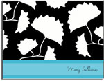 Kelly Hughes Designs - Stationery (Aqua Asian Flowers) (viv100)