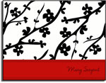Kelly Hughes Designs - Stationery (Red Cherry Blossom) (viv107)