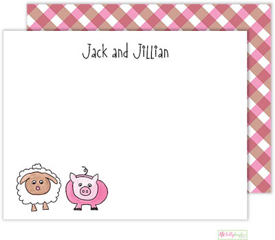 Stationery/Thank You Notes by Kelly Hughes Designs (Farm Friends)