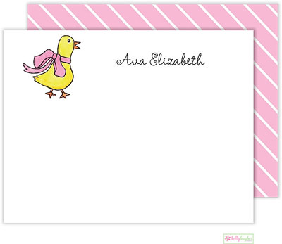 Stationery/Thank You Notes by Kelly Hughes Designs (Ducklings In Pink)