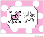 Personalized Stationery/Thank You Notes by Little Lamb Design - Pink Poodle