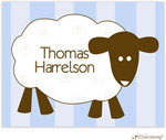 Personalized Stationery/Thank You Notes by Little Lamb Design - Blue Little Lamb