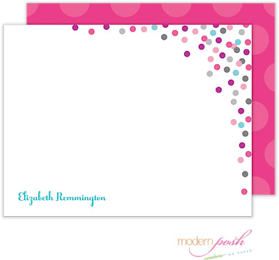 Personalized Stationery/Thank You Notes by Modern Posh - Confetti