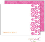 Personalized Stationery/Thank You Notes by Modern Posh - Damask - Pink