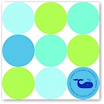 Noteworthy - Faux Stamp Imprintables (Aquamarine Dots Folded Note) (FN2701)