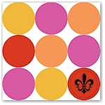 Noteworthy - Faux Stamp Imprintables (Rubine Gold Dots Folded Note) (FN2702)