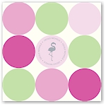 Noteworthy - Faux Stamp Imprintables (Mint Pink Dots Folded Note) (FN2704)