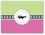 Noteworthy - Faux Stamp Imprintables (Lime & Raspberry Rosettes Folded Note) (FN2705)
