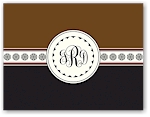 Noteworthy - Faux Stamp Imprintables (Cocoa & Licorice Rosettes Folded Note) (FN2707)