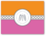 Noteworthy - Faux Stamp Imprintables (Rainbow Sherbert Folded Note) (FN2738)