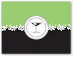 Noteworthy - Faux Stamp Imprintables (Lime & Black Botanical Folded Note) (FN2739)