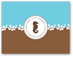 Noteworthy - Faux Stamp Imprintables (Turquoise & Espresso Botanical Folded Note) (FN2741)