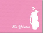 Noteworthy Collections - Stationery (Golf Bag Silhouette Pink) (FN-1248)