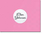 Noteworthy Collections - Stationery (Golf Ball w/ Stripes Pink) (FN-1251)