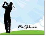 Noteworthy Collections - Stationery (Golfer Silhouette) (FN-1255)