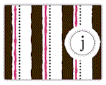 PSA Essentials - LuLu Stampable Note Cards (Brush Stripes Pink)