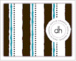 PSA Essentials - LuLu Stampable Note Cards (Brush Stripes Turquoise)