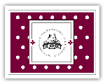 PSA Essentials - LuLu Stampable Note Cards (Swiss Dot Burgundy)