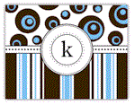 PSA Essentials - LuLu Stampable Note Cards (Deco Brown & Blue)