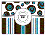 PSA Essentials - LuLu Stampable Note Cards (Deco Brown & Turquoise)