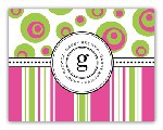 PSA Essentials - LuLu Stampable Note Cards (Deco Pink & Green)