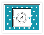 PSA Essentials - LuLu Stampable Note Cards (Swiss Dot Turquoise)