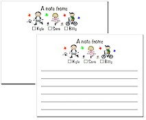 Pen At Hand Stick Figures Stationery - Checkboxes