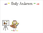 Pen At Hand Stick Figures Stationery - Artist