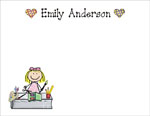 Pen At Hand Stick Figures Stationery - Arts & Crafts - Girl
